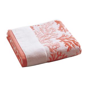 Drap de bain rose corail 70x140 en coton