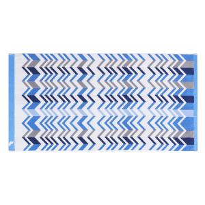 Drap de douche coton 70x140 cm bleu clair rayé