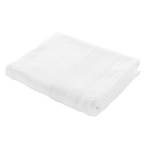 Drap de douche en éponge unie blanc 70 x 130 cm