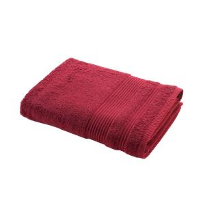 Drap de douche uni 500 g/m² rouge 70x130 cm