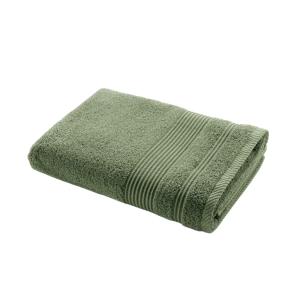 Drap de douche uni 500 g/m² vert kaki 70x130 cm