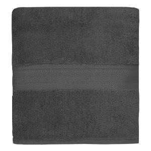 Drap de douche uni en coton anthracite 70x140