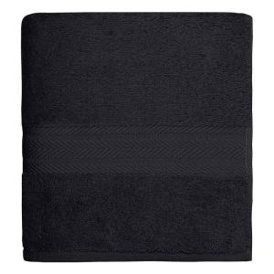 Drap de douche uni en coton bleu 70x140