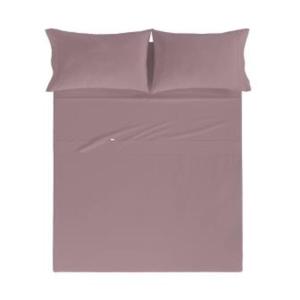 Drap de lit en coton percale mauve 160x280 cm