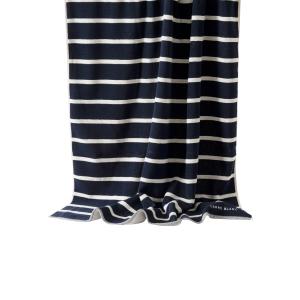 Drap de plage coton velours jacquard bleu 90 x 160 cm