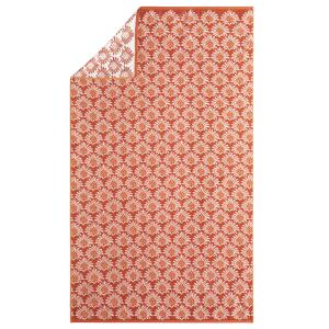 Drap de plage en jacquard de coton orange 100x180