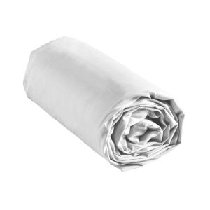 Drap housse 100% coton blanc 160 x 200 cm