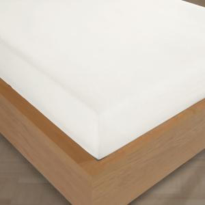 Drap housse 140x190 cm Flanelle de coton blanc