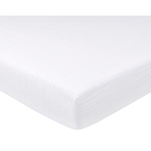 Drap-housse 140x190 en gaze de coton blanc