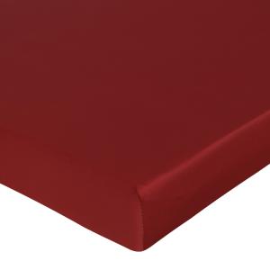 Drap housse 160x200 cm satin de coton bordeaux