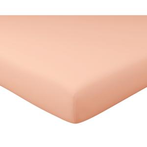 Drap-housse 160x200 en percale de coton  rose nude