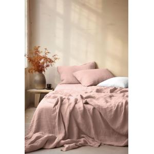 Drap housse 180x200 30 gaze de coton rose poudré