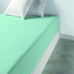 Drap housse 180x200  35 cm 100% Coton 57 fils Aqua