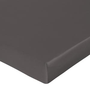 Drap housse 180x200 cm satin de coton anthracite
