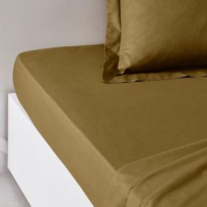 Drap housse 2 personnes uni coton grand bonnet  180x200 cm…