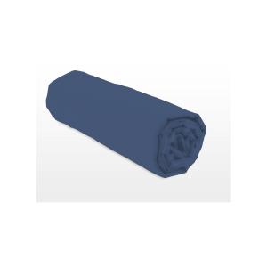 Drap housse coloré 100% coton - Bonnet 25cm - Bleu - 180x20…