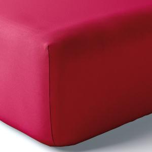 Drap housse coton 160x200 cm framboise