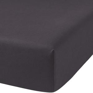 Drap housse coton anthracite 160x200 cm