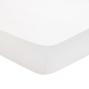 Drap housse coton blanc 140x200 cm