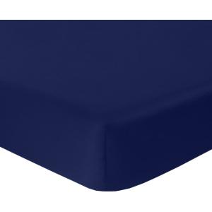 Drap Housse coton bleu 90x190 cm
