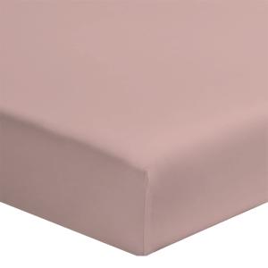 Drap housse coton rose poudré 140x200 cm