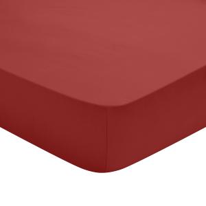 Drap Housse coton rouge 140x190 cm