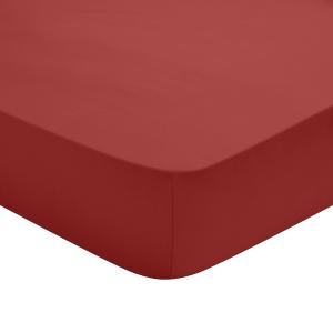 Drap Housse   Coton Rouge 140x200 cm