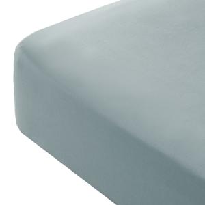 Drap-housse en 100% coton bleu 80x200x30 cm