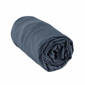 Drap housse en bambou uni bleu marine 140x190 cm
