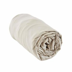 Drap housse en bambou uni naturel 180x200 cm
