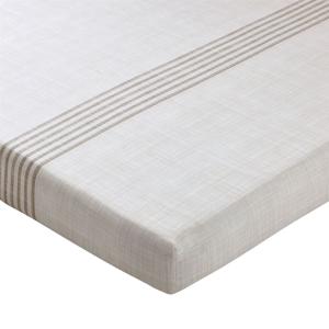 Drap-housse en coton beige 90x190x28cm