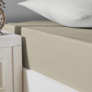 Drap housse en coton bio lavé Ficelle 80x200 cm