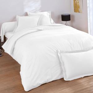 Drap-housse en coton blanc 120x200x28