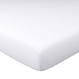 Drap-housse en coton blanc 140x190x28cm