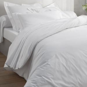 Drap-housse en coton blanc 180x200x28cm
