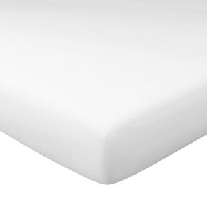 Drap-housse en coton blanc 90x190x28cm