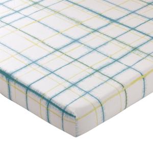 Drap-housse en coton blanc cassé 140x190x28