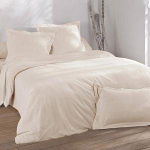 Drap-housse en coton blanc craie 140x200x28