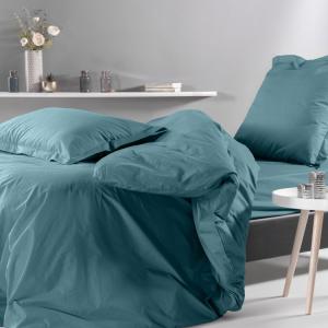 Drap housse en Coton bleu 2x70x190 cm