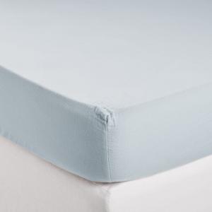 Drap Housse en coton bleu 70x140 cm