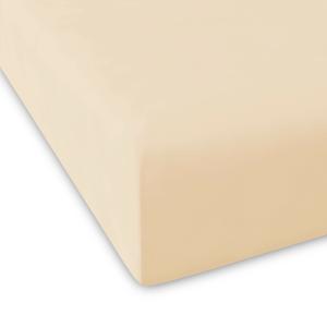 Drap housse en coton créme 100x200