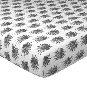 Drap-housse en coton gris anthracite 140x190x28