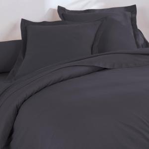 Drap-housse en coton gris souris 180x200x28