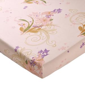 Drap-housse en coton jaune 140x190x28cm