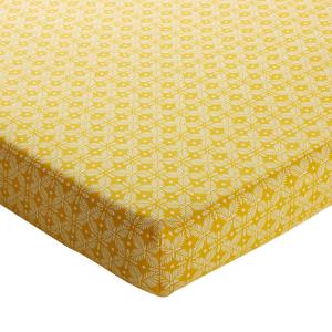 Drap-housse en coton jaune citron 140x190x28
