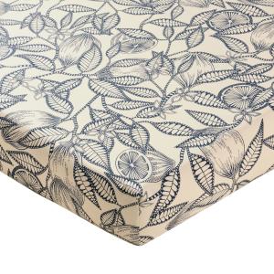 Drap-housse en coton jaune citron 140x190x28cm