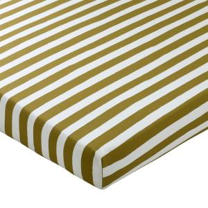 Drap-housse en coton jaune ocre 140x190x28