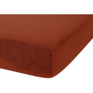 Drap housse en coton orange 90x190 cm