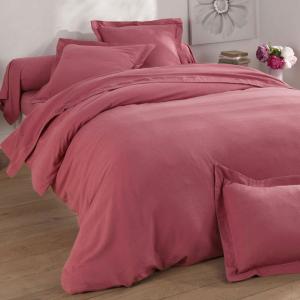 Drap-housse en coton rose framboise 140x200x28