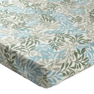 Drap-housse en coton vert 160x200x28cm
